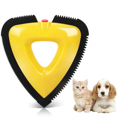 Aoziqi Mini Pet Hair Remover Cleaning Brush for Car Detailing Auto Interior Furniture Sofas and Carpets Handheld Triangle Carpet Dog Hair Remover - Reusable Plush and Fur Cleaning Supplies