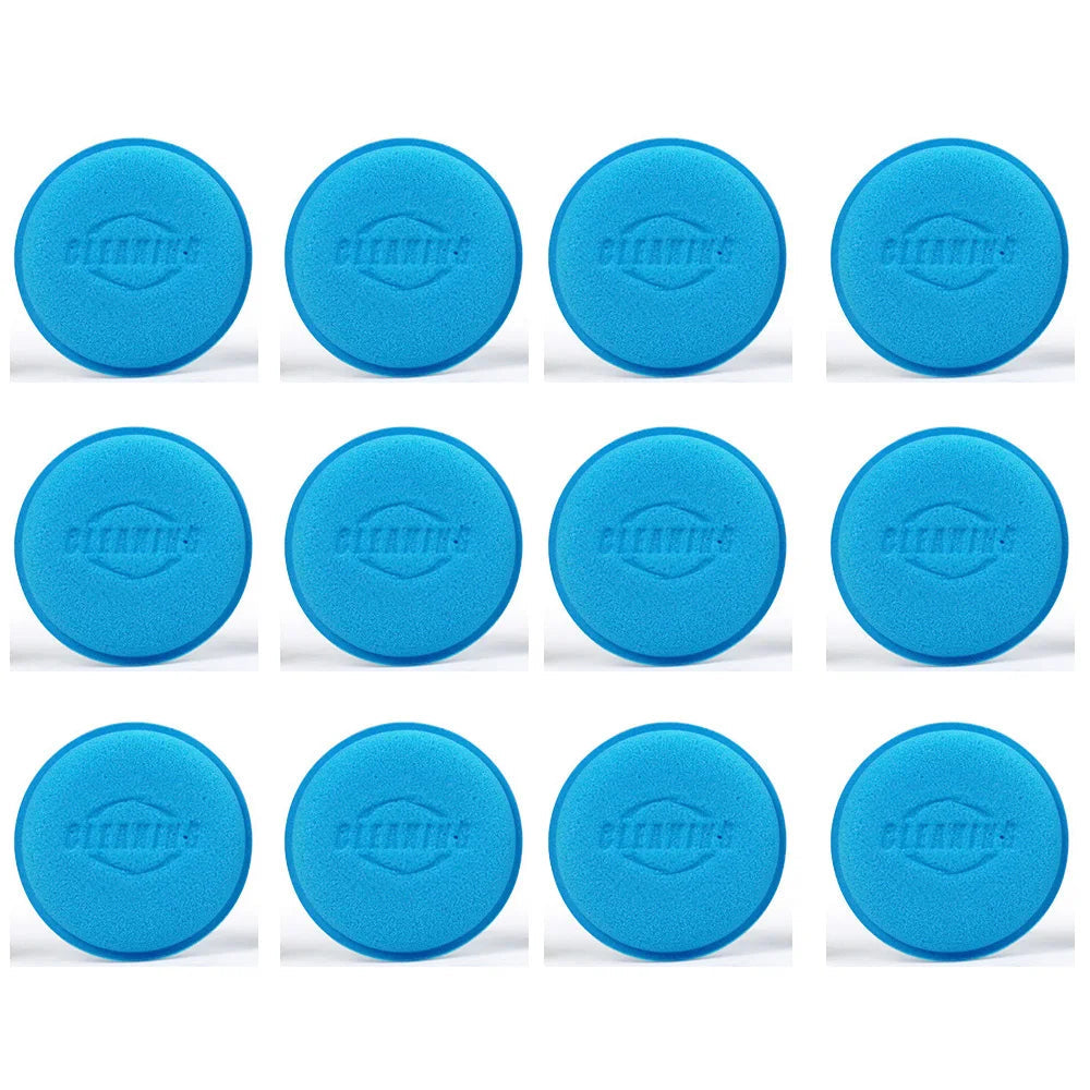 12Pcs Car Foam Sponge Wax Applicator Cleaning Detailing Pads