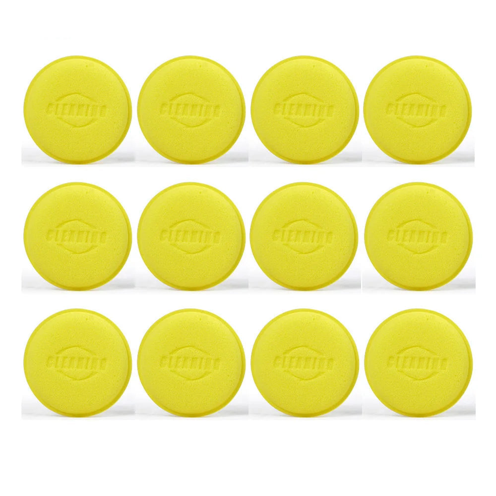 12Pcs Car Foam Sponge Wax Applicator Cleaning Detailing Pads