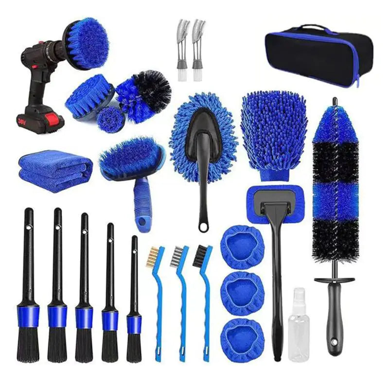 26Pcs Car Detailing Brush Set Drill