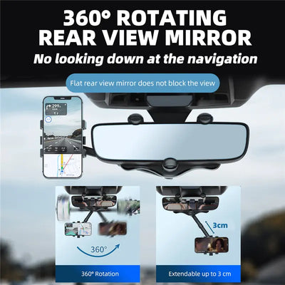 Car Rearview Mirror Phone Holder for Car Mount