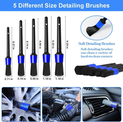 26Pcs Car Detailing Brush Set Drill