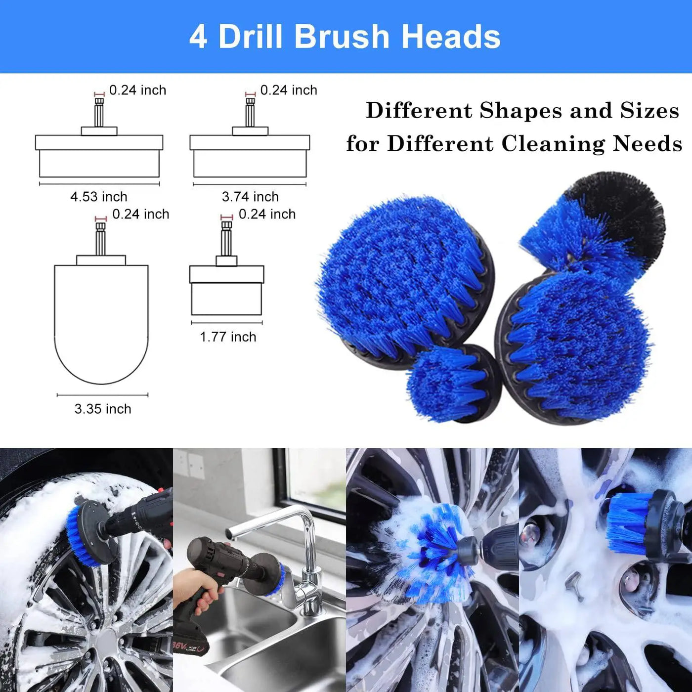 26Pcs Car Detailing Brush Set Drill